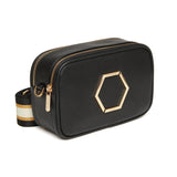 Alice Wheeler London "Pimlico Honeycomb" Cross Body Bag - Black