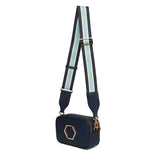 Alice Wheeler London "Pimlico Honeycomb" Cross Body Bag - Navy