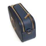 Alice Wheeler London "Pimlico Honeycomb" Cross Body Bag - Navy