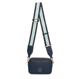 Alice Wheeler London "Pimlico Honeycomb" Cross Body Bag - Navy