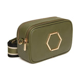 Alice Wheeler London "Pimlico Honeycomb" Cross Body Bag - Olive