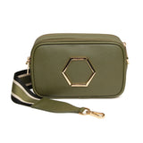 Alice Wheeler London "Pimlico Honeycomb" Cross Body Bag - Olive