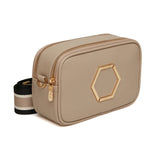 Alice Wheeler London "Pimlico Honeycomb" Cross Body Bag - Stone