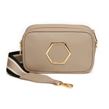Alice Wheeler London "Pimlico Honeycomb" Cross Body Bag - Stone