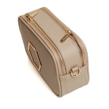 Alice Wheeler London "Pimlico Honeycomb" Cross Body Bag - Stone