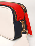 Alice Wheeler London "Pimlico Honeycomb" Tricolour Cross Body Bag - Cream
