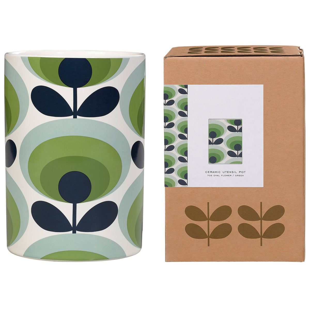 orla kiely plant pot with stand Orla Kiely Ceramic Utensils Pot