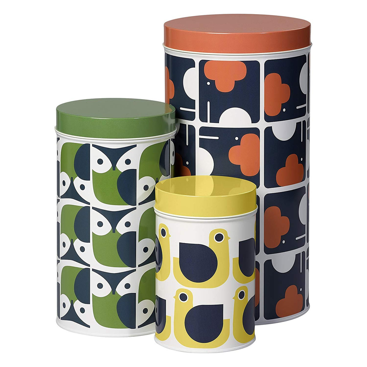 Orla Kiely Assorted Animals Storage Tins Set of 3 TotallyEnchanted