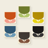 Orla Kiely Set of 6 Coaster - Block Flower