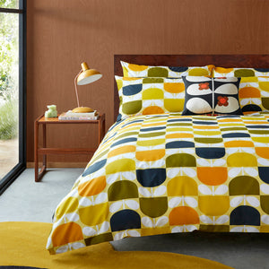 Orla Kiely Duvet Cover & Pillowcases - Block Stem Sicilian Lemon