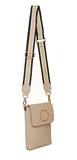 Alice Wheeler London "Brompton Honeycomb" Cross Body Bag - Stone