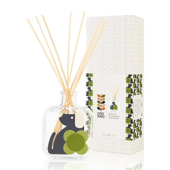 Orla Kiely Green Fig & Cedar Wood Scented Reed Diffuser - Dog Shaped (200ml)