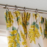 Cath Kidston Mimosa Flower Citrine Pencil Pleat Lined Curtains