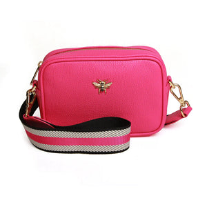 Alice Wheeler London "Mini Mayfair" Cross Body Bag - Hot Pink