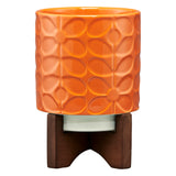 Orla Kiely Ceramic Plant Pot with Wooden Stand (Small) - 60s Stem Tomato
