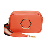 Alice Wheeler London "Pimlico Honeycomb" Cross Body Bag - Orange