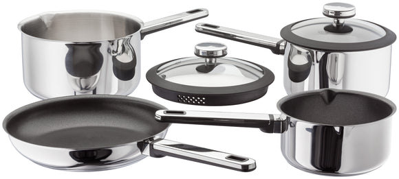 Stellar Stay Cool 4 Piece Draining Saucepan Set Non-Stick (SLB2)