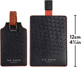 Ted Baker Faux Leather Travel Set (Passport Holder & Luggage Tag) - Black T Design