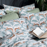 Fat Face Duvet Cover and Pillowcase Set - Lounging Leopards
