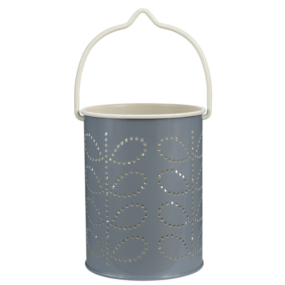 Orla Kiely Tea Light Lantern - Linear Stem Cool Grey