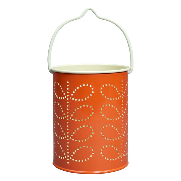 Orla Kiely Tea Light Lantern - Linear Stem Persimmon