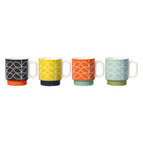 Orla Kiely Linear Stem Stacking Mugs - Set of 4