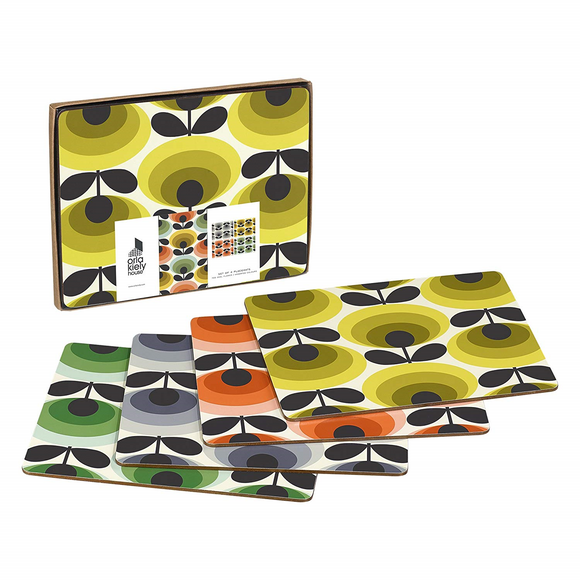 Orla Kiely 70s Oval Flower Placemats - Set of 4