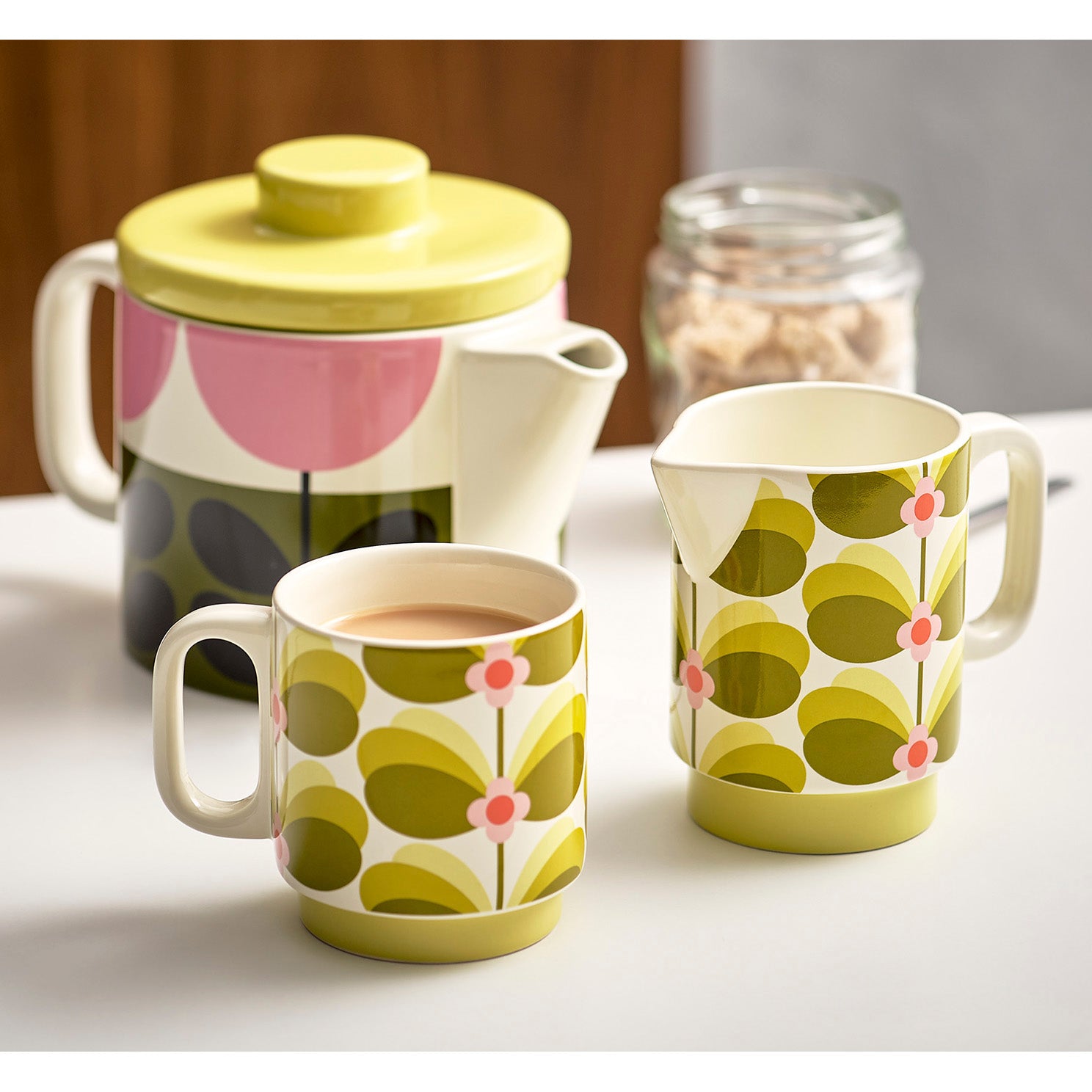 Orla Kiely Sunflower Candy Teapot TotallyEnchanted