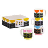 Orla Kiely Sunflower Multi Stacking Mugs - Set of 4