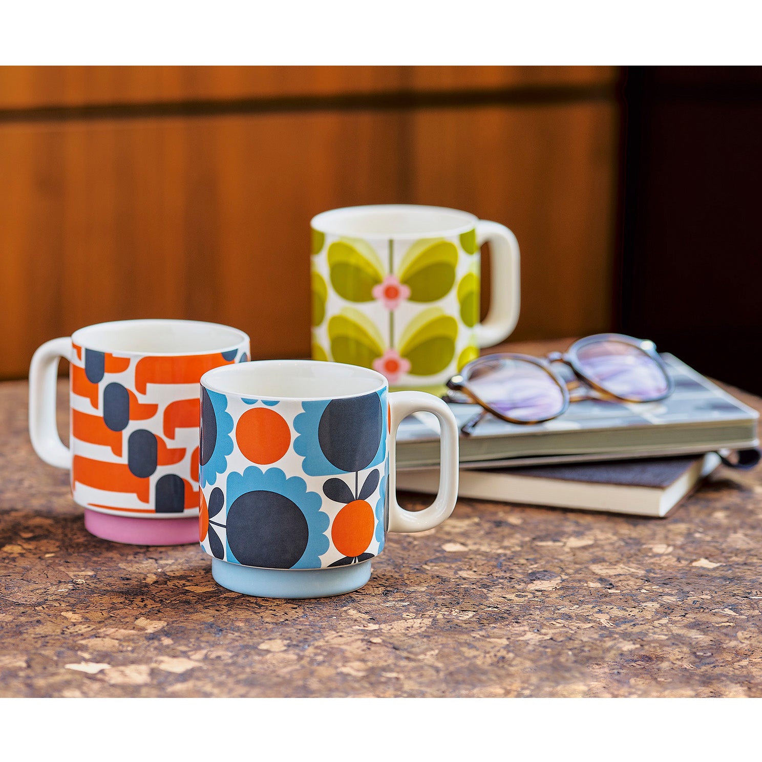 Orla Kiely Tazza Grande In Porcellana Lady Bug Nutmeg – 350 Ml, Design Geometrico Coccinelle - 6