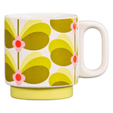 Orla Kiely Butterfly Stem Dandelion Stacking Mug - Set of 4