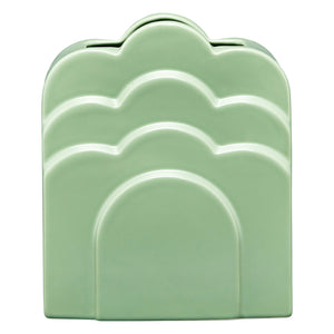 Orla Kiely Pastel Green Buttercup Flower Layered Vase