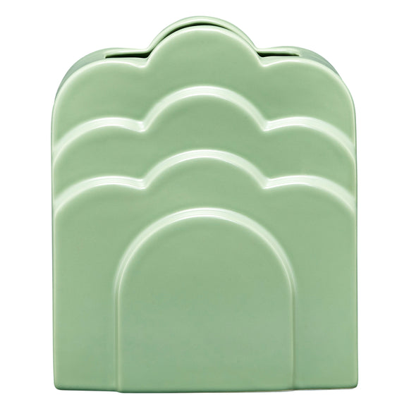 Orla Kiely Pastel Green Buttercup Flower Layered Vase