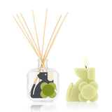 Orla Kiely Dog Scented Candle and Reed Diffuser Gift Set - Green Fig & Cedar Wood