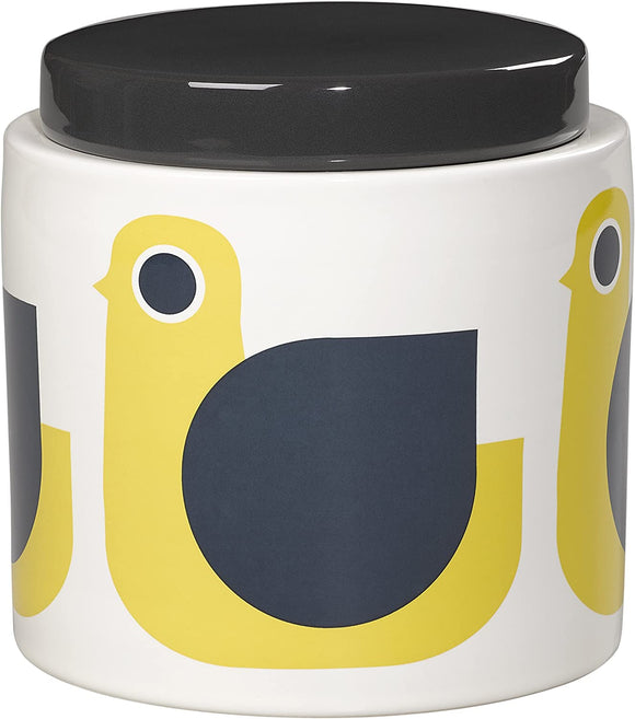 Orla Kiely Ceramic Storage Jar with Lid (1 Litre) - Hen