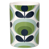Orla Kiely Ceramic Utensils Pot - 70s Oval Flower Green