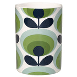 Orla Kiely Ceramic Utensils Pot - 70s Oval Flower Green