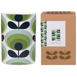 Orla Kiely Ceramic Utensils Pot - 70s Oval Flower Green