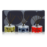 Orla Kiely Midnight Shadow Flower Mini Reed Diffuser Gift Set, 3 x 30ml