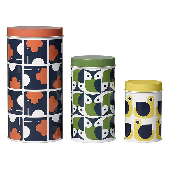 Orla Kiely Assorted Animals Storage Tins - Set of 3