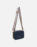Alice Wheeler London Soho Navy Dual Compartment Camera Cross Body Bag