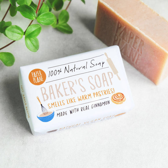Paper Plane Cinnamon Baker's Soap 100% Natural Vegan